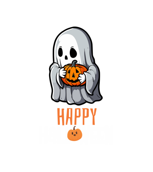 Happy Halloween minta fehér pólón
