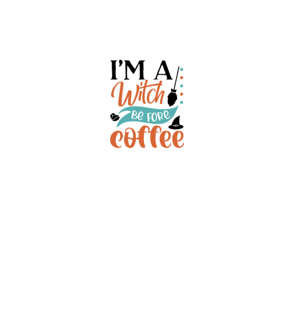 I am a witch before coffee minta királykék pólón
