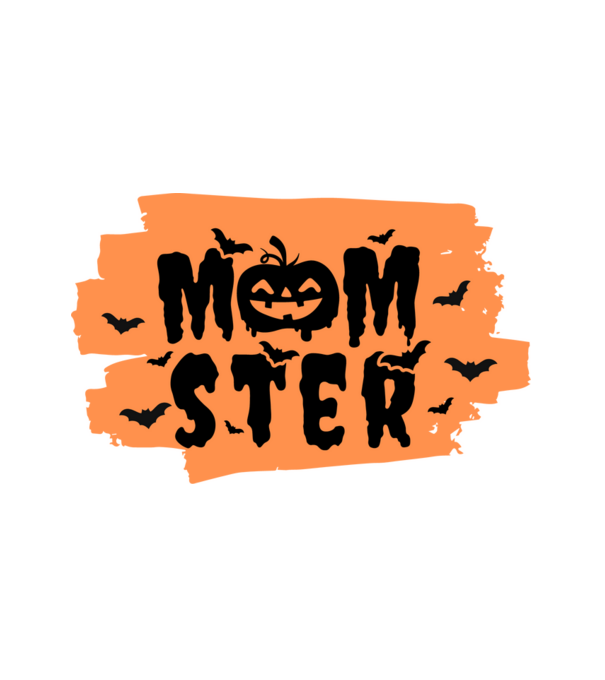 Momster minta fehér pólón