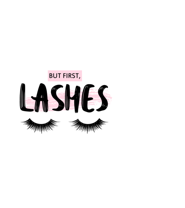 But first, lashes minta fehér pólón