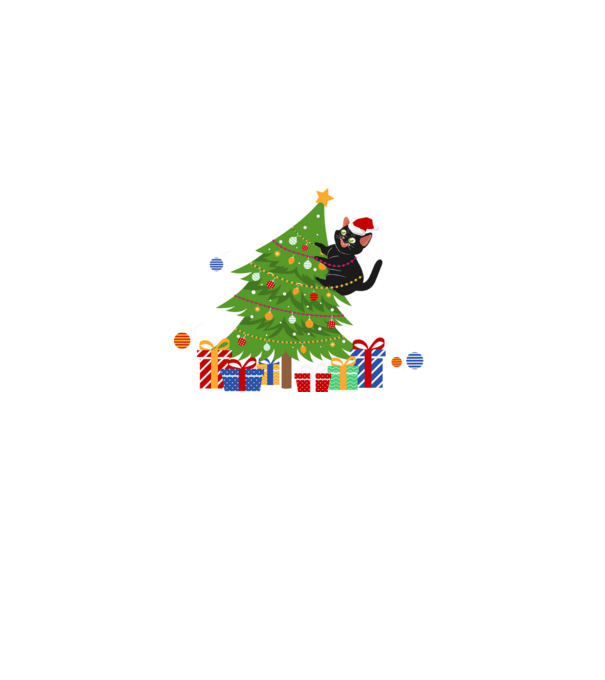 Christmas tree with cat minta homokszín pólón