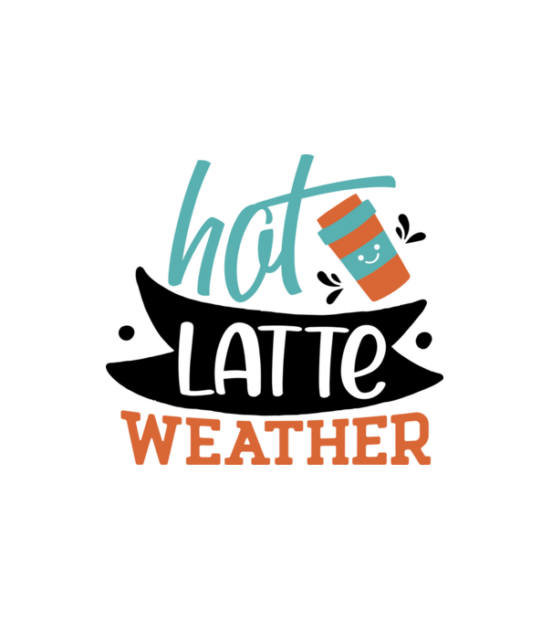 Hot latte weather minta fehér pólón