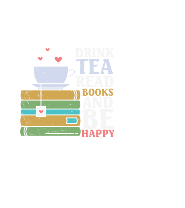 Drink tea, Read books minta sötétkék pólón