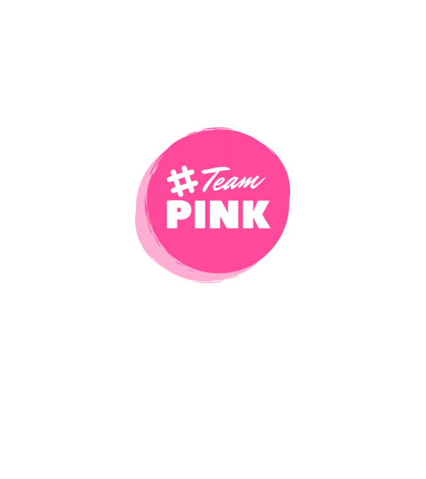 Team Pink minta fehér/piros pólón
