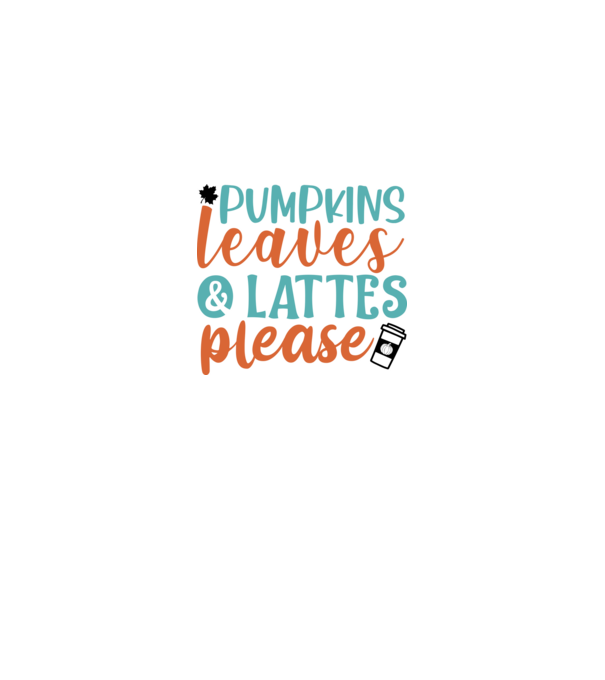 Pumpkins leaves and lattes please minta királykék pólón