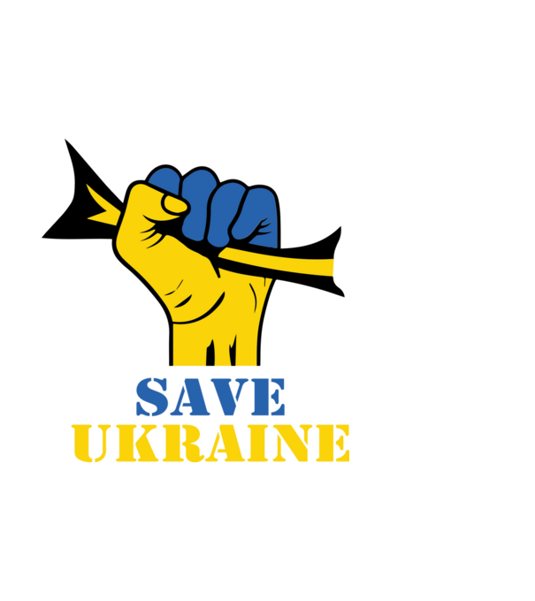 Save Ukraine minta fekete pólón
