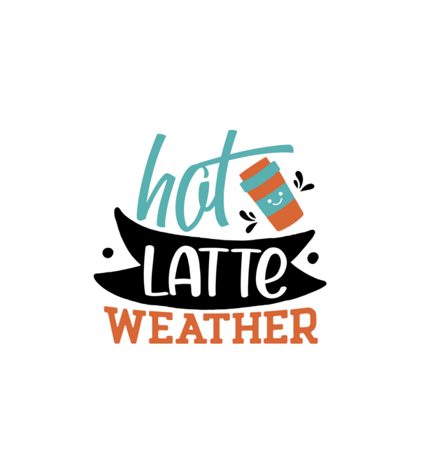 Hot latte weather minta fehér pólón