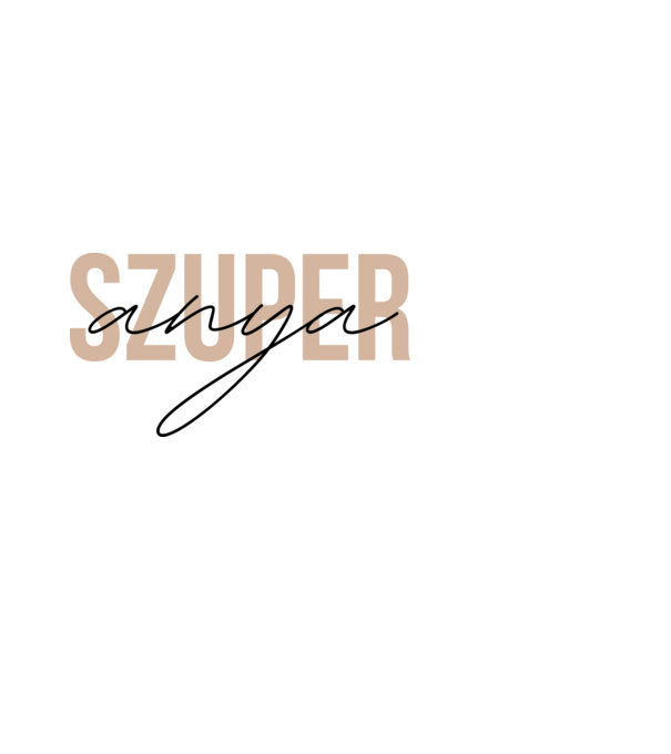 Szuper anya minta fekete pólón