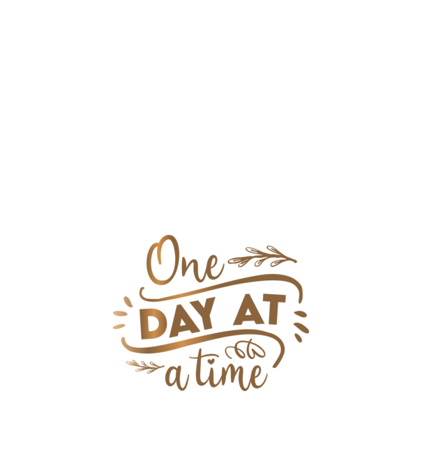 One day at a time minta fehér pólón