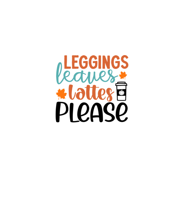 Leggings leaves lattes please minta fehér/piros pólón
