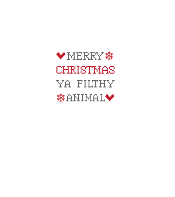 Merry Xmas Ya Filthy minta fekete pólón