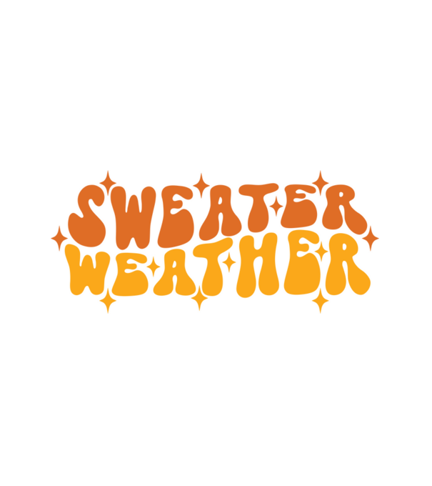 Sweater Weather minta fehér pólón