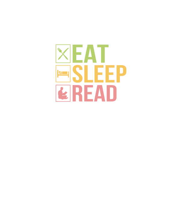 Eat Sleep Read minta sötétszürke pólón