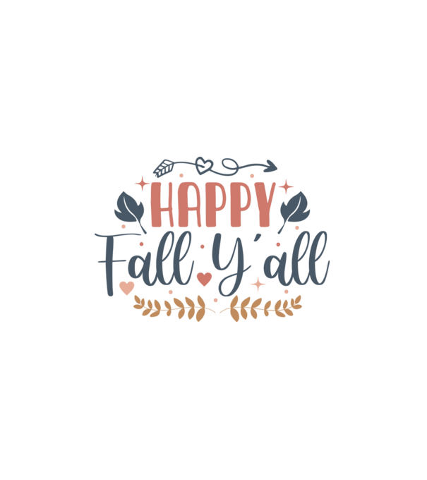 Happy fall yall minta fehér pólón
