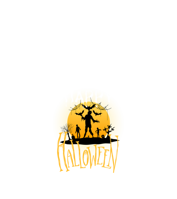 Happy Halloween minta fekete pólón
