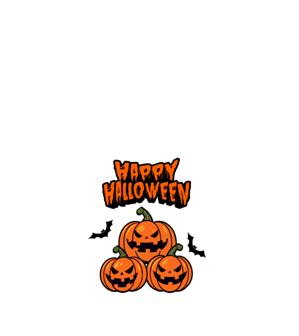 Happy Halloween minta fehér pólón
