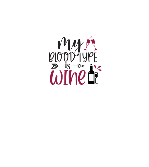 My bloodtype is wine minta szürke pólón