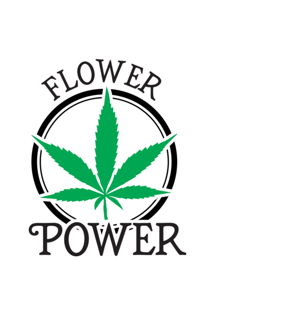 Flower power minta világoskék pólón
