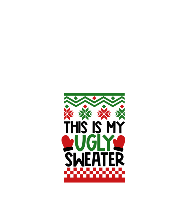 This Is My Ugly Sweater minta fehér pólón