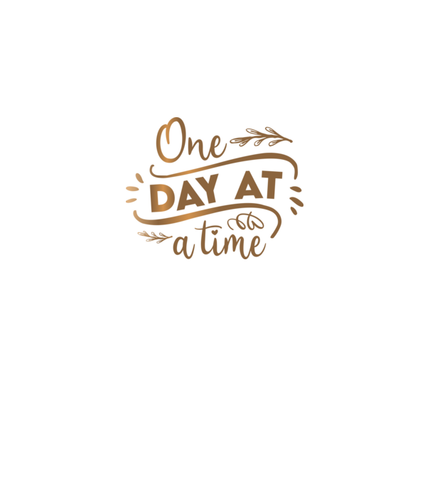 One day at a time minta fehér pólón