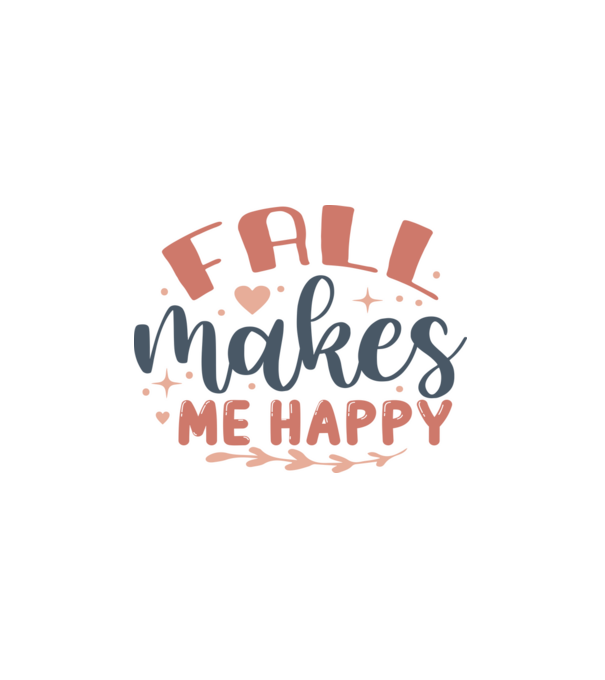 Fall makes me happy minta fehér pólón