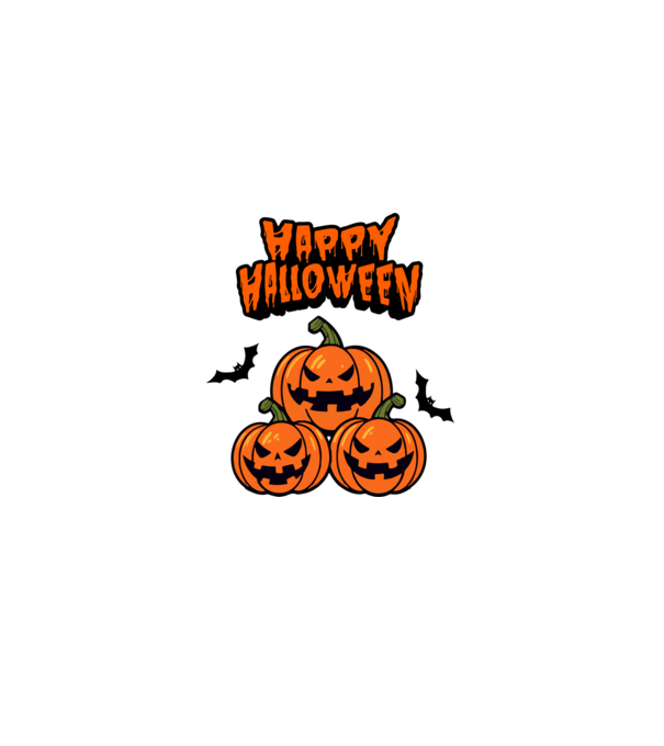 Happy Halloween minta piros pólón