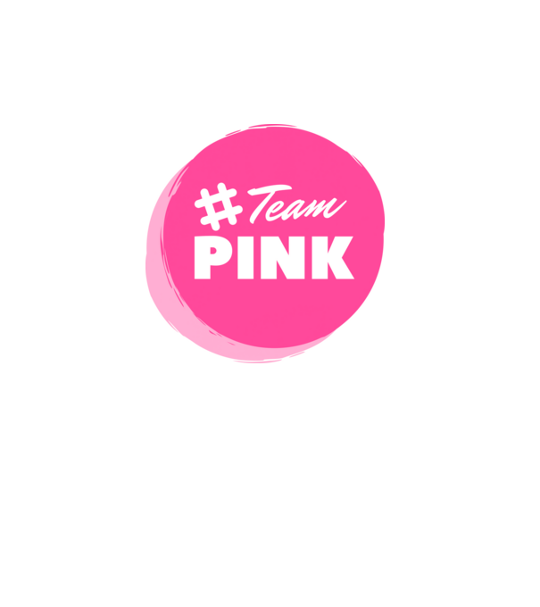 Team Pink minta fehér pólón