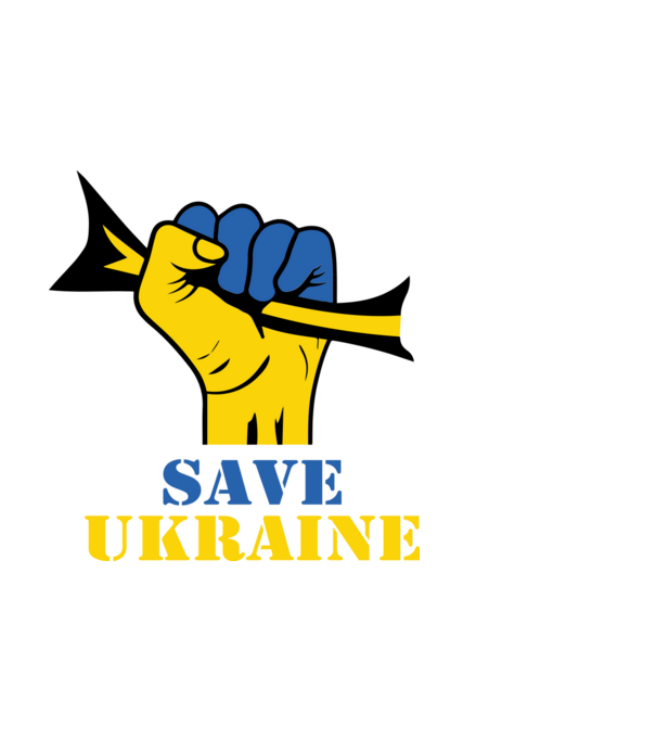 Save Ukraine minta fehér pólón