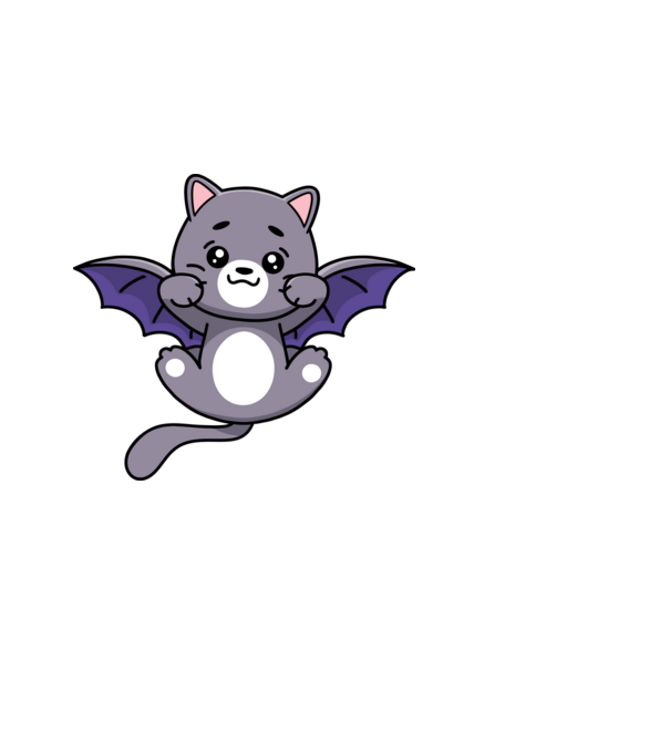 Bat cat minta világoskék pólón