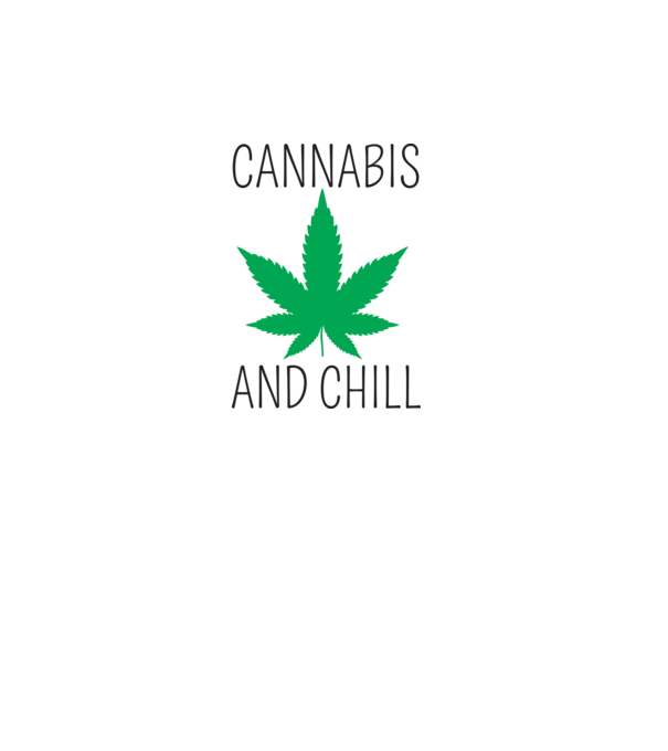 Cannabis and chill minta fehér pólón