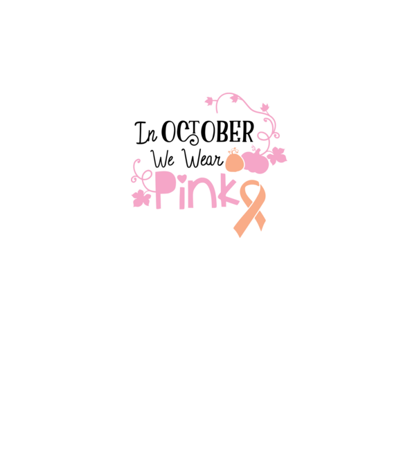 In october we wear pink minta fehér pólón