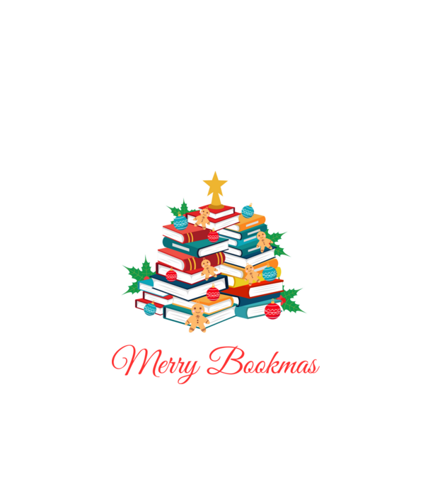 Merry bookmas minta fekete pólón