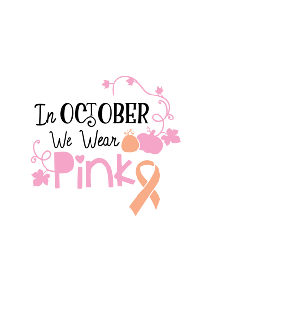 In october we wear pink minta fekete pólón