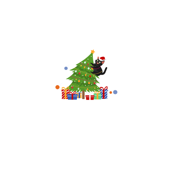 Christmas tree with cat minta szürke pólón