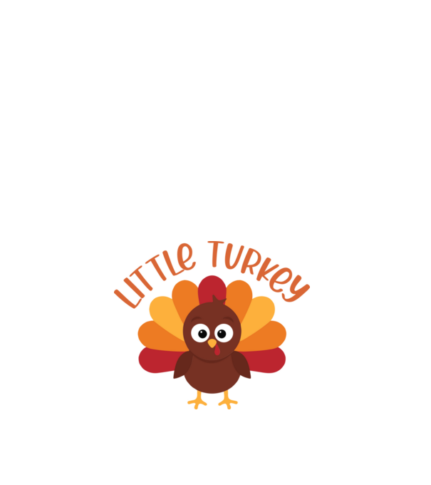 Little turkey minta fehér pólón