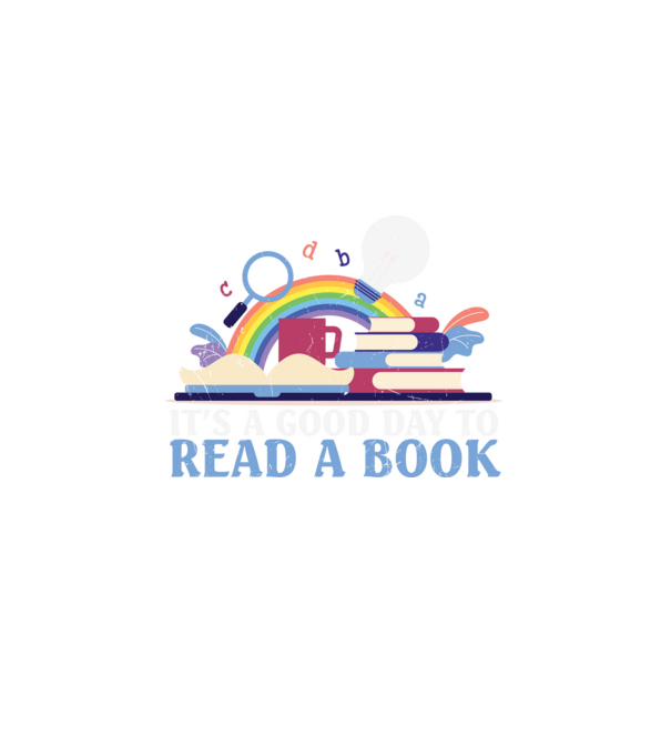 It's a good day to read a book minta fekete pólón