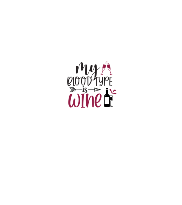 My bloodtype is wine minta szürke pólón