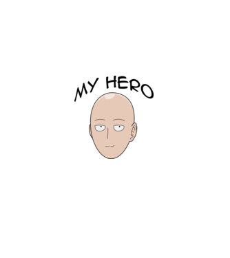My Hero Saitama minta szürke pólón