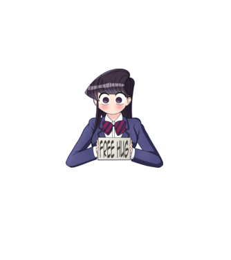 Komi - Free Hug 2 minta fekete pólón