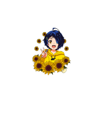 Ai - Sunflower minta szürke pólón