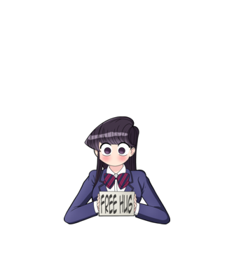 Komi - Free Hug 1 minta fehér pólón
