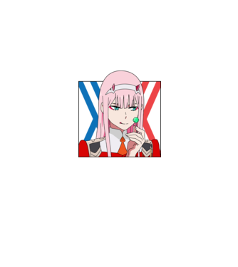 Darling In The Franxx 02 minta szürke pólón