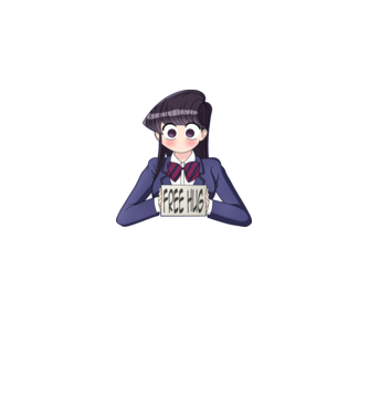 Komi - Free Hug 2 minta fekete pólón