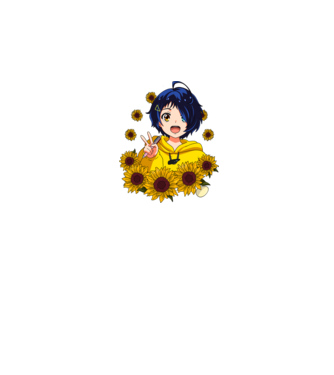 Ai - Sunflower minta szürke pólón