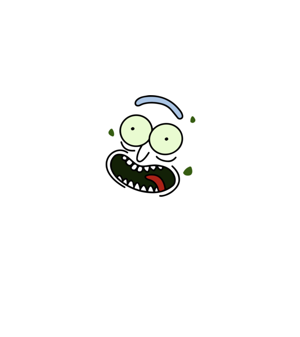 Pickle Rick minta fekete pólón