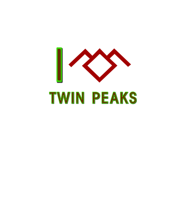 I Love Twin Peaks minta türkiz pólón