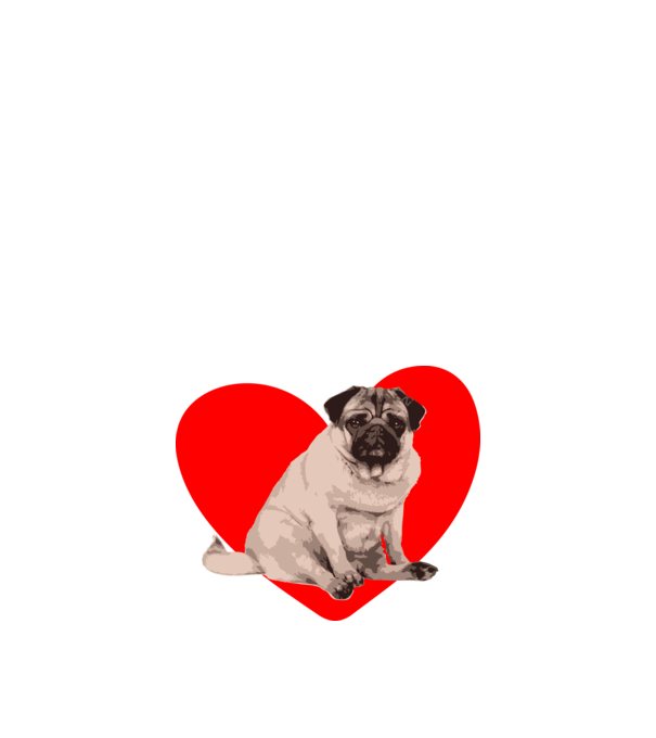 My pug minta fekete pólón