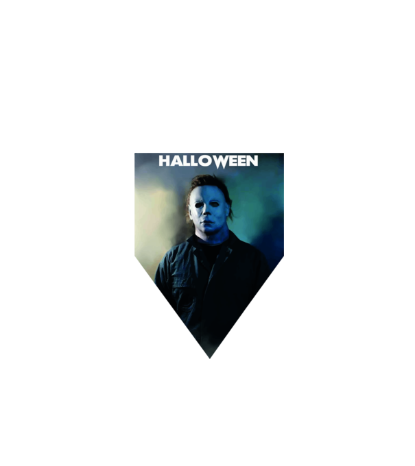 halloween michael minta fekete pólón