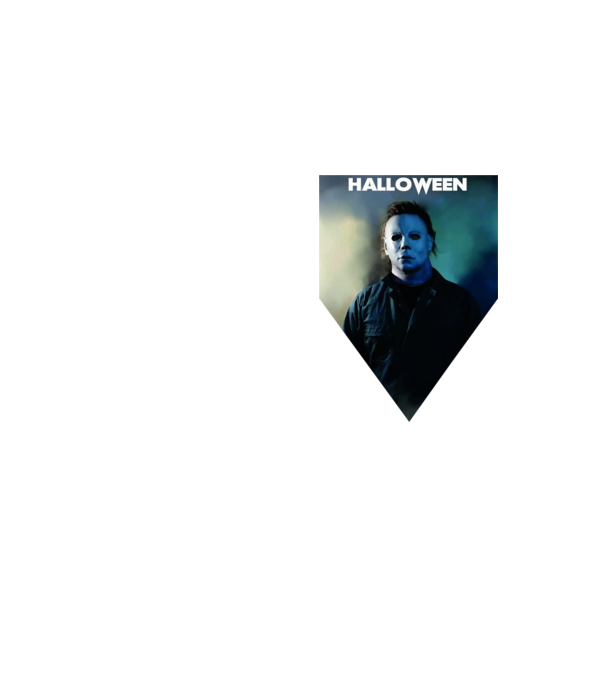 halloween michael minta neonsárga pólón