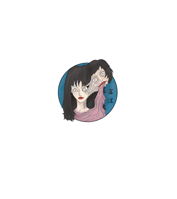 Junji Ito Tomie minta szürke pólón
